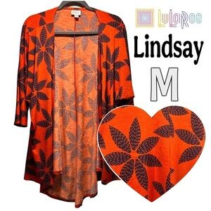 NWT LulaRoe Lindsay Short Kimono 3/4 Sleeve High Low Hemline Airy 10,12,14,18 M